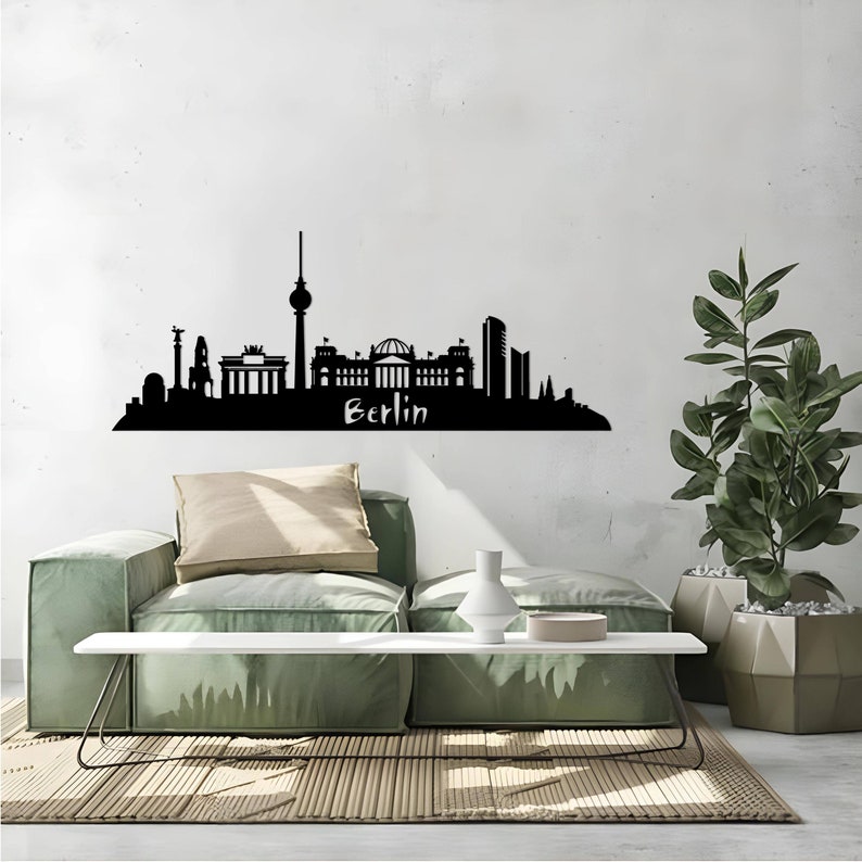 Berlin Metal Art, City Landscape Wall Decor, Germany Wall Decor, City