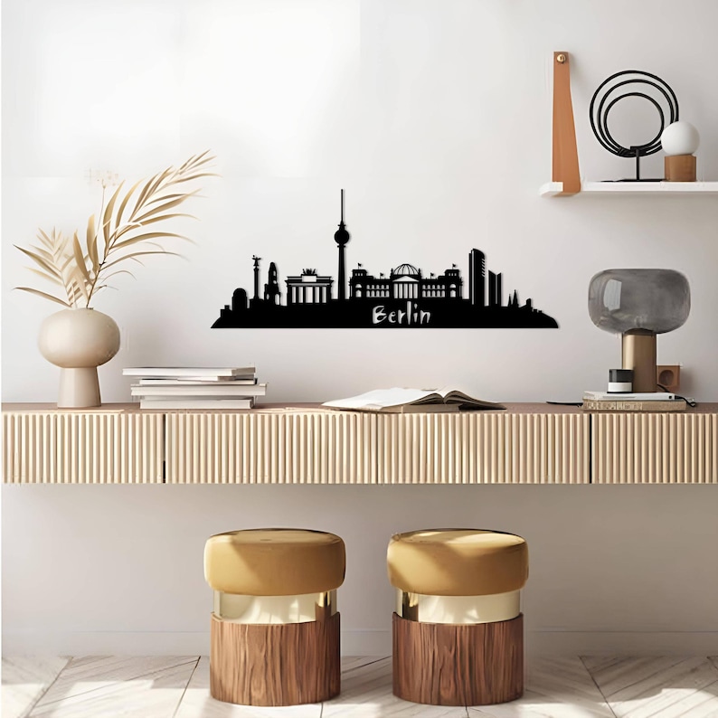 Berlin Metal Art, City Landscape Wall Decor, Germany Wall Decor, City
