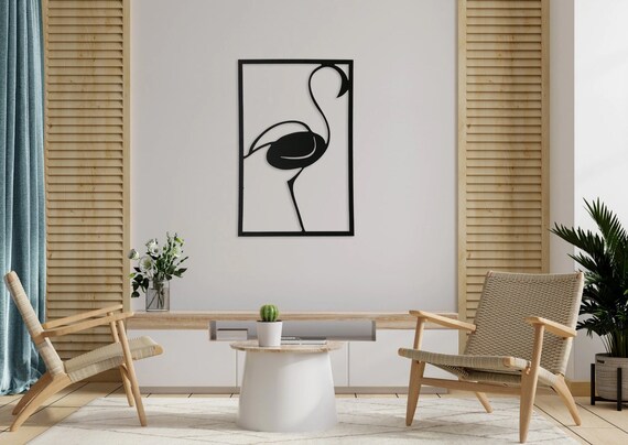 Flamingo Wall Decor Metal Wall Art Metal Wall Hanging - Etsy