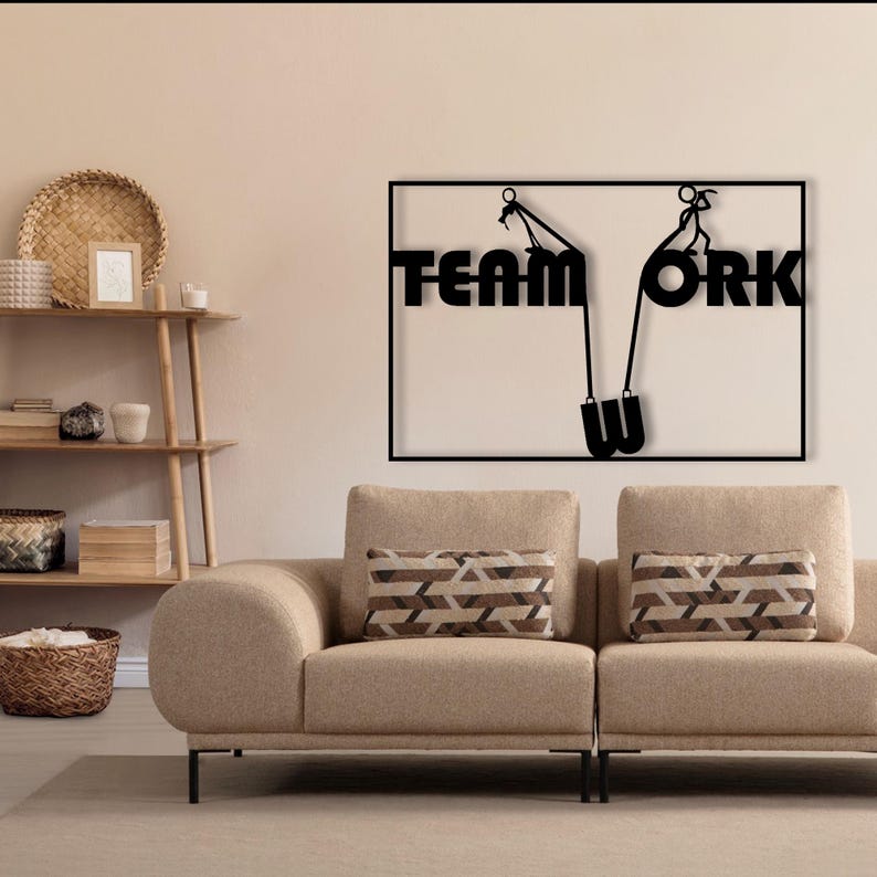 Teamwork Wall Art, Metal Wall Decor, Business Wall Art, Teamwork Gifts, Quote Wall Decor, Office Wall Decor, Workplace Gift, Team Work Art