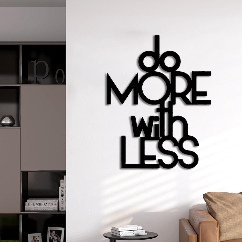 Lesser Metal Signs Do More With Less Metal Wall Art: Inspirational Office Decor - Etsy