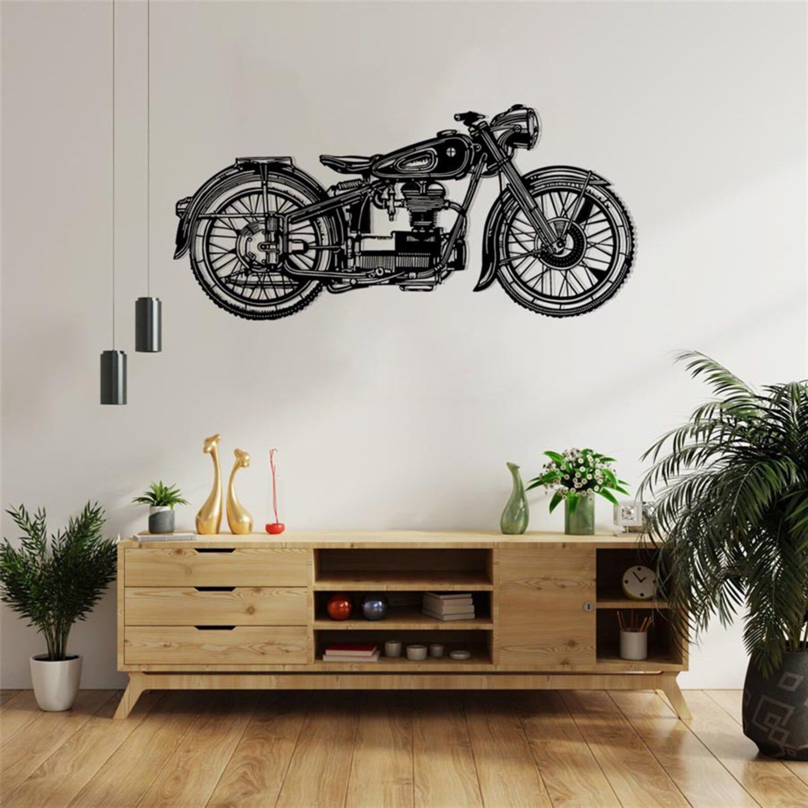 Motorcycle Metal Wall Art Harley Davidson Wall Hanging Etsy
