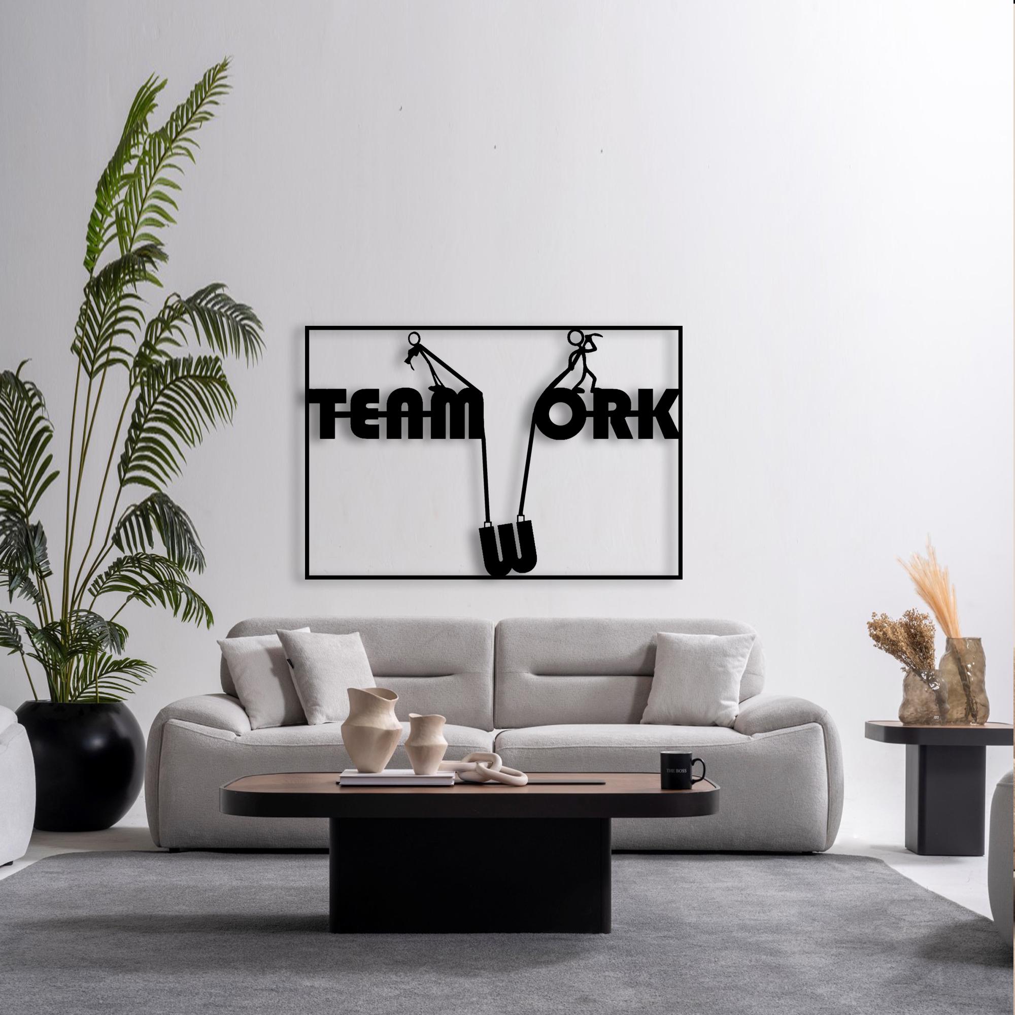 Teamwork Metal Teamwork Metal Wall Art: Modern Office Decor, Business Gift - Etsy