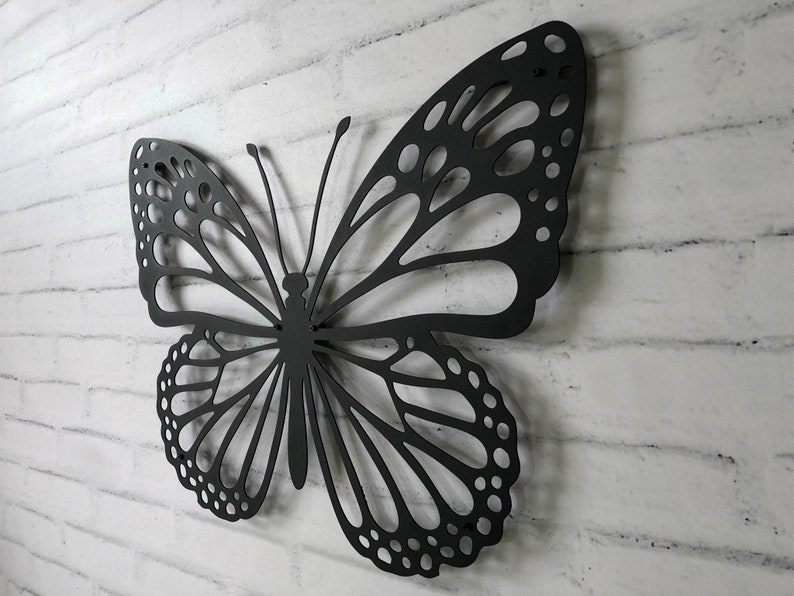 Butterfly Metal Wall Art, Wedding Gift, Metal Butterfly Wall Decor, Housewarming Gift, Metal Wall Hanging, Interior Design, Nature Wall Art image 7