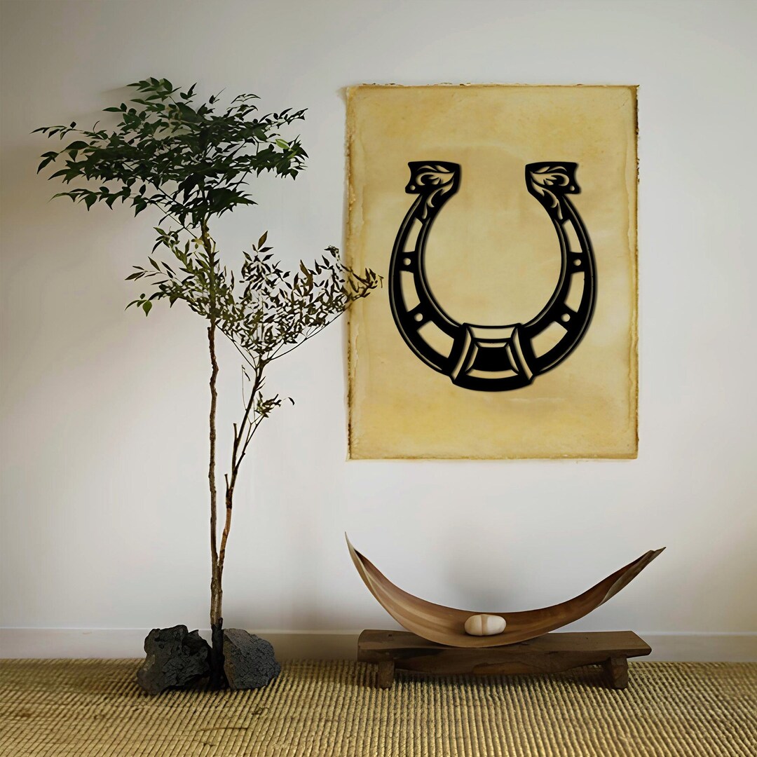 Horseshoe Metal Wall Art Unique Wall Decor Horseshoe Wall Etsy