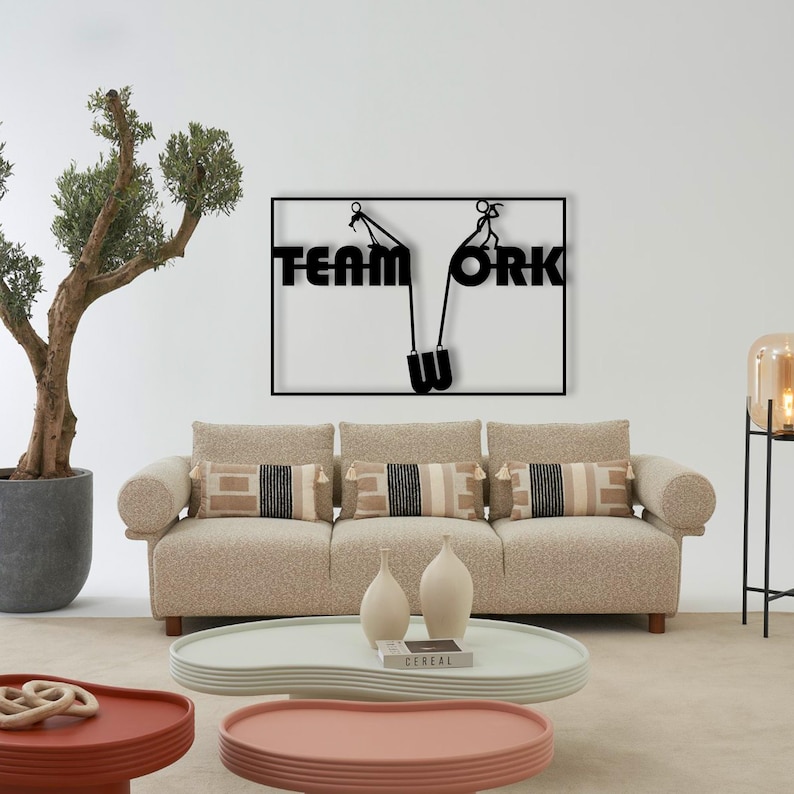 Teamwork Wall Art, Metal Wall Decor, Business Wall Art, Teamwork Gifts, Quote Wall Decor, Office Wall Decor, Workplace Gift, Team Work Art