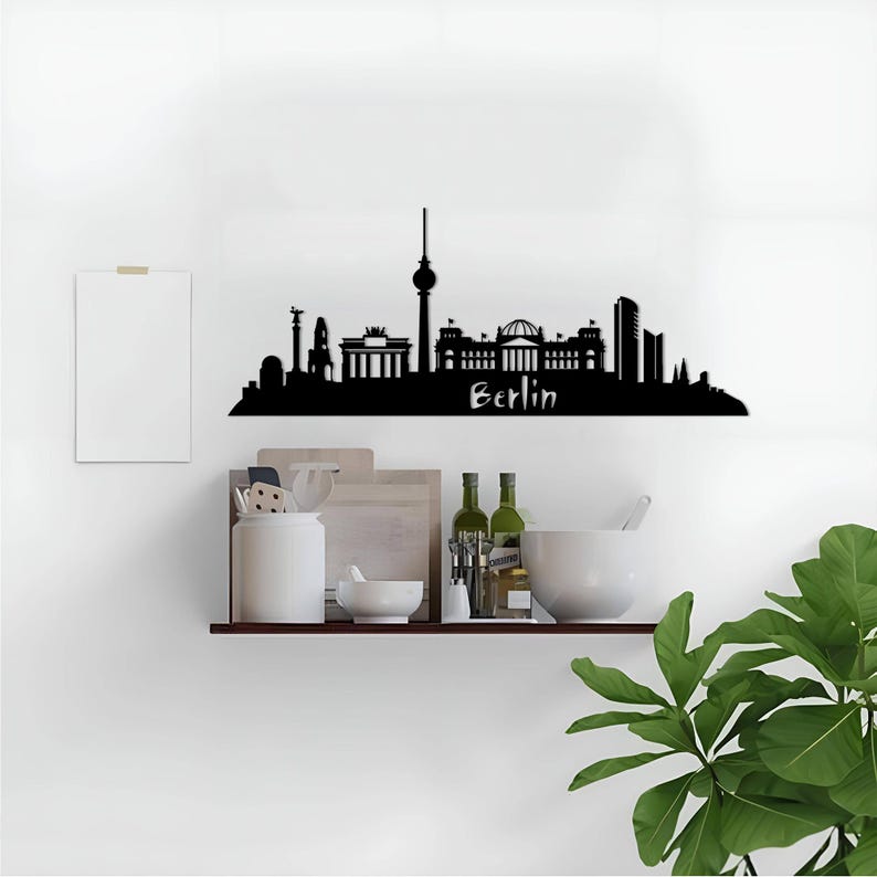 Berlin Metal Art, City Landscape Wall Decor, Germany Wall Decor, City