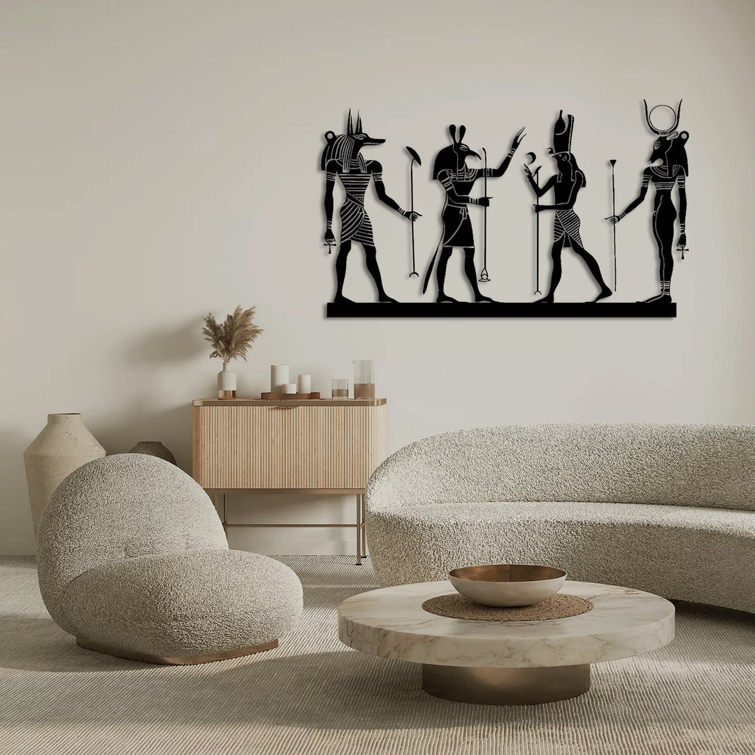 Egyptian Goddess Metal Wall Decor, Egyptian Gods, Boho Wall Art, Egypt