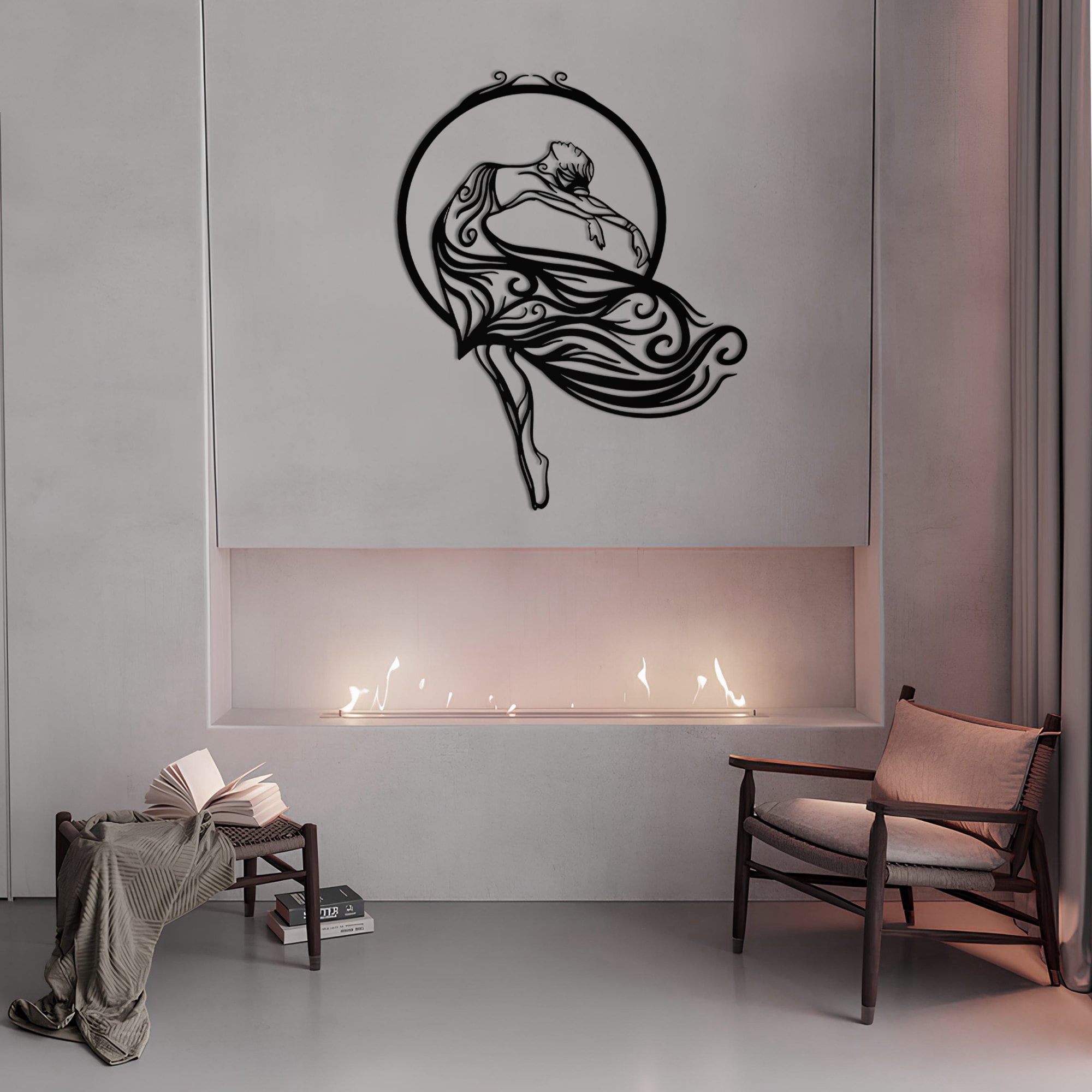 Decorazione da parete Face – Arte moderna e astratta in metallo altezza