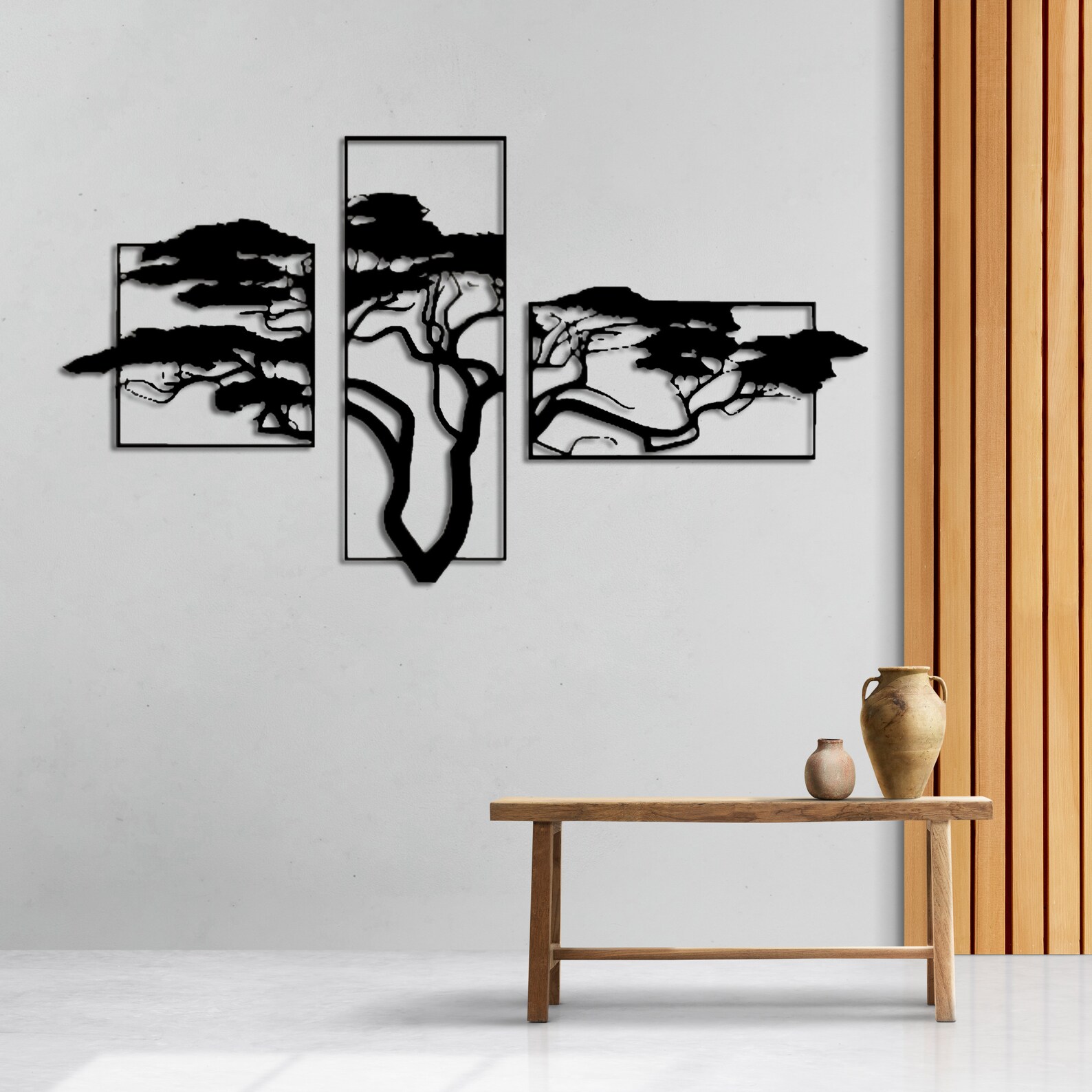Tree of Life Metal Wall Art: 3 Panel Large Wall Decor - Etsy