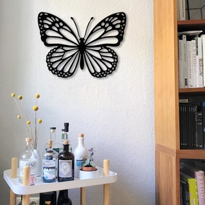 Butterfly Metal Wall Art, Wedding Gift, Metal Butterfly Wall Decor, Housewarming Gift, Metal Wall Hanging, Interior Design, Nature Wall Art image 4