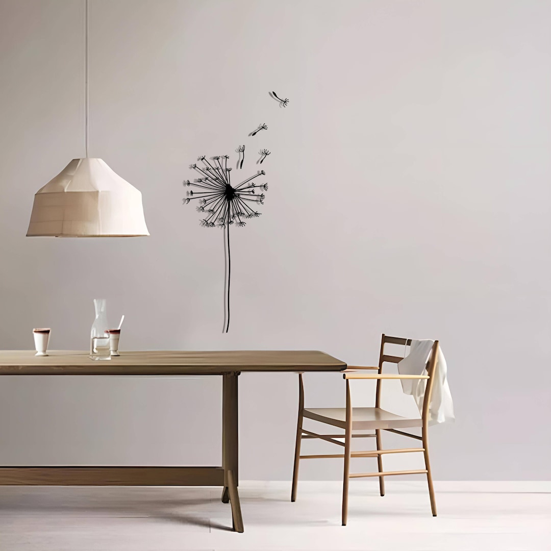 Dandelion Metal Art, Dandelion Flower Metal Wall Decor, Unique Wall