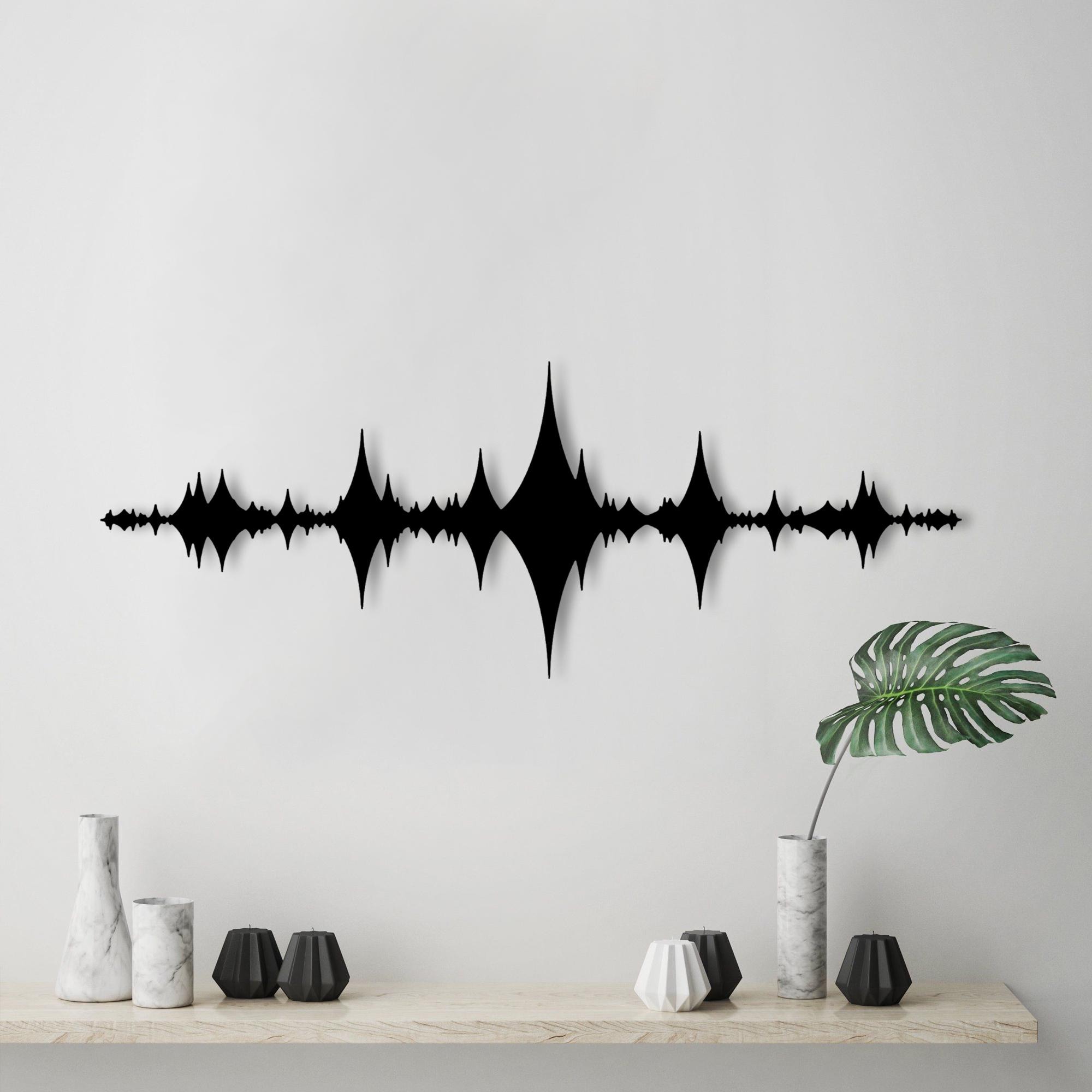 Wuthering Waves Metal Wall Art: Voice Recording Decor, Soundwave Wuthering Waves Metal Wall Art: Voice Recording Decor, Soundwave