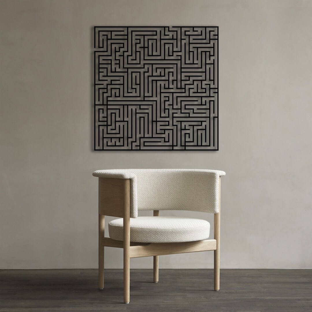 Labyrinth Metal Wall Art, Labyrinth Wall Art, Unique Wall Decor, Creative Wall Art, Livingroom
