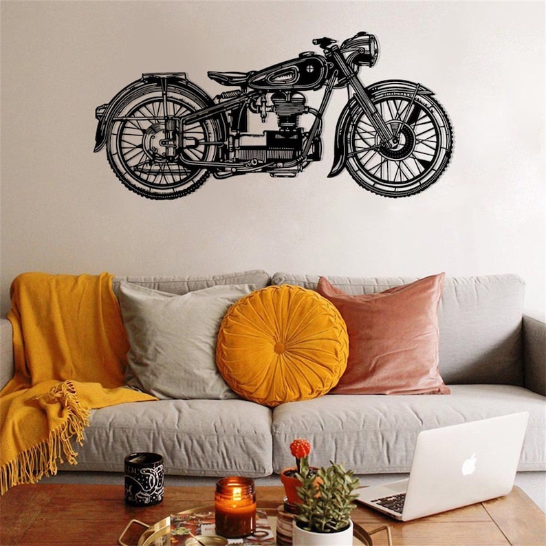 Motorcycle Metal Wall Art Harley Davidson Metal Wall Decor Etsy