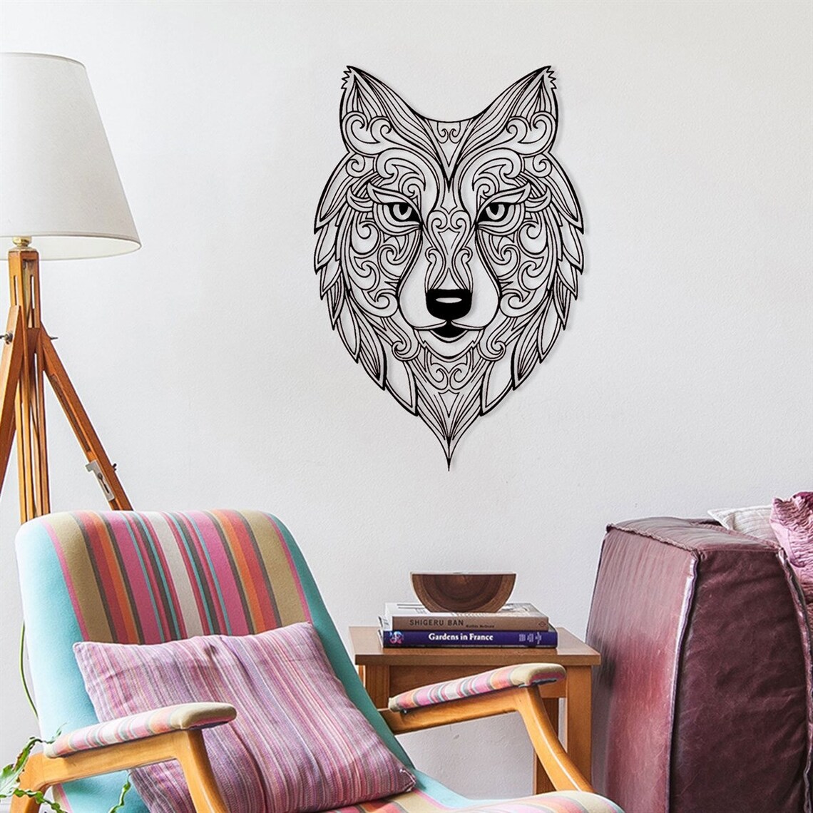 Wolf Metal Wall Art Metal Wolf Head Art Wolf Gifts Metal Etsy