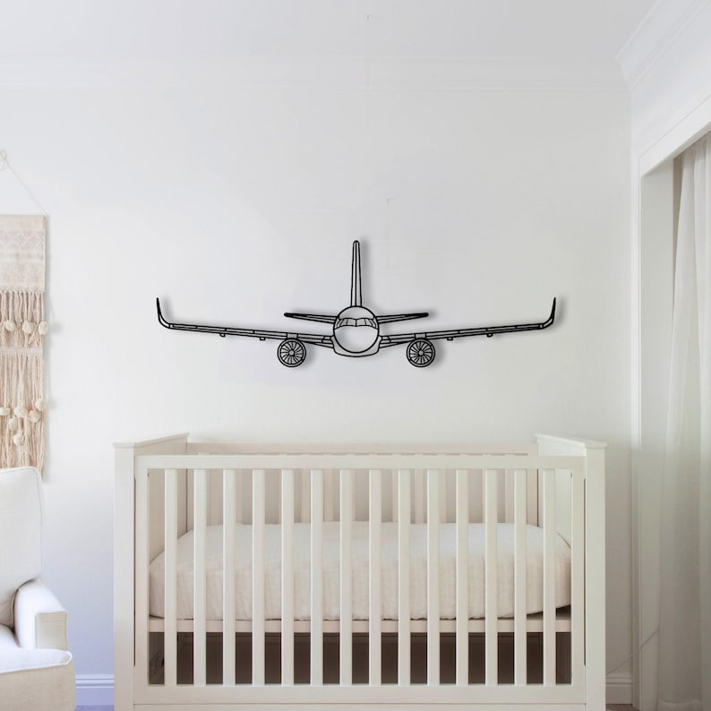 Airplane Metal Sign, Gift for Pilot, Plane Silhouette Art, Aviation Wall Art, Unique Office Decor, Aircraft Metal Decor, Mancave Wall Decor