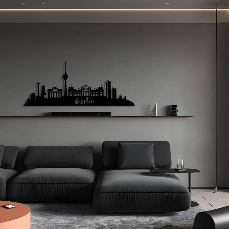 Berlin Metal Art, City Landscape Wall Decor, Germany Wall Decor, City