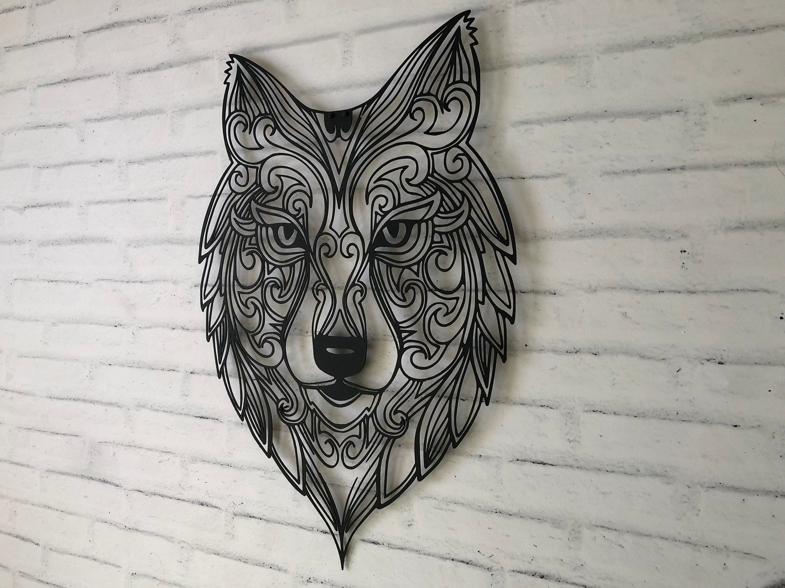 Wolf Metal Wall Art Metal Wolf Head Art Wolf Gifts Metal Etsy