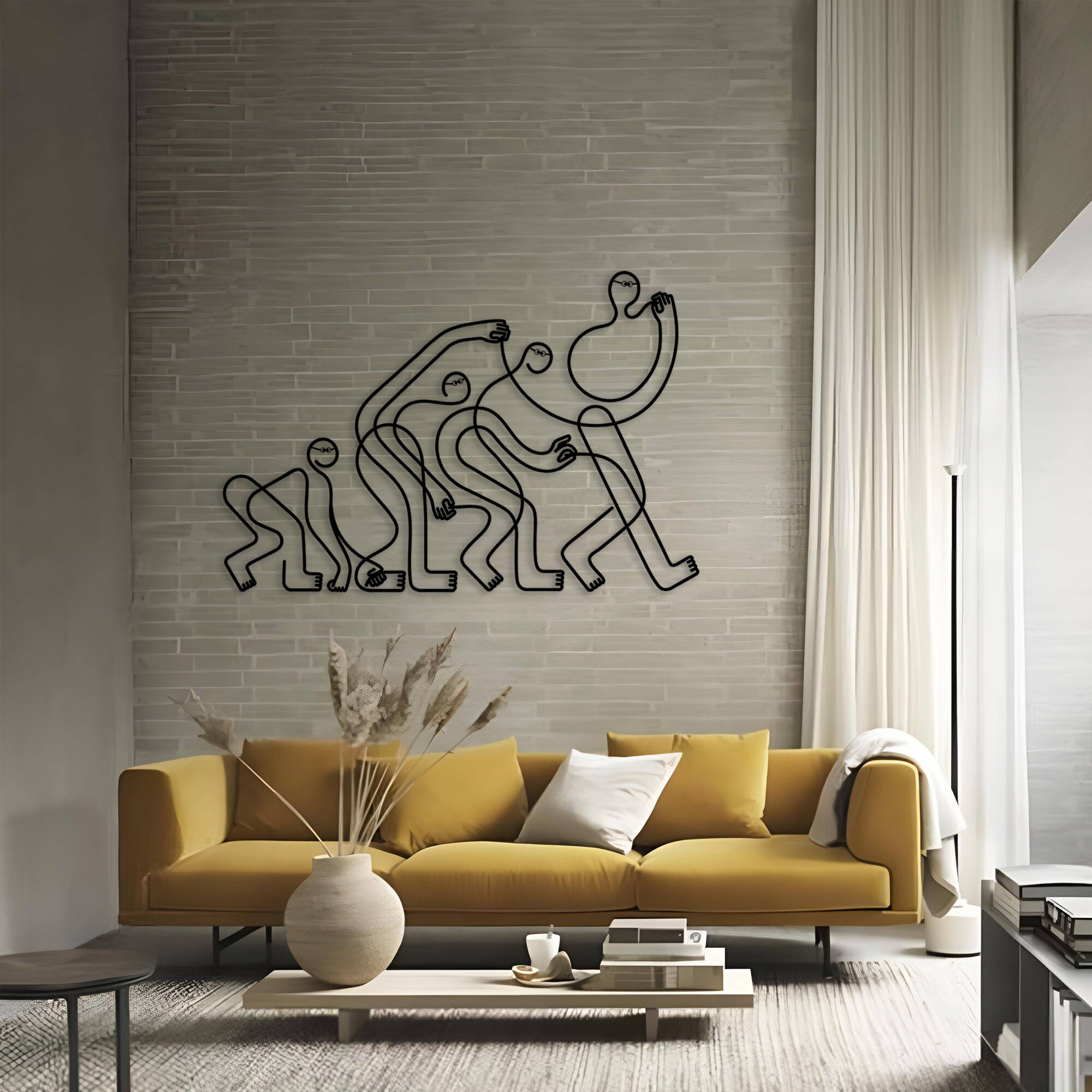 Human Evolution Metal Wall Art: Darwin Theory Decor - Etsy