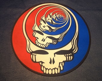 Alfombrilla de ratón con diseño de espiral Stealie de Grateful Dead, roba tu cara para Deadhead o regalo