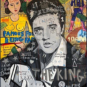 Young Elvis Pop Art Metal Poster Sign Wall Hanger