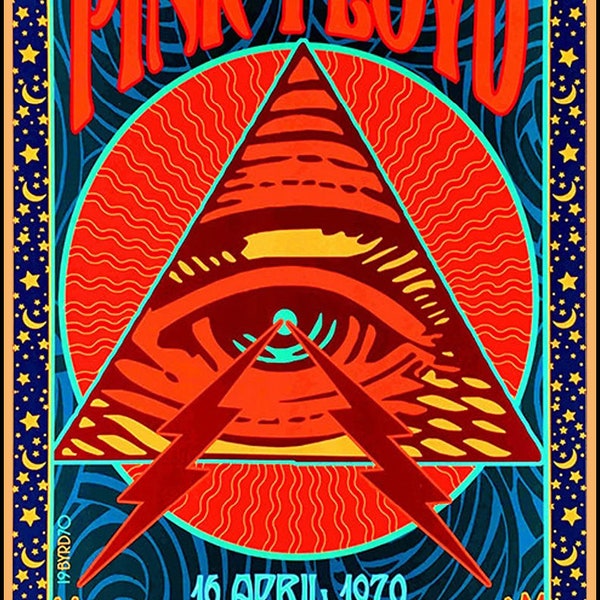 Vintage Pink Floyd Metal Concert Poster April 1970 Flimore NYC (New)