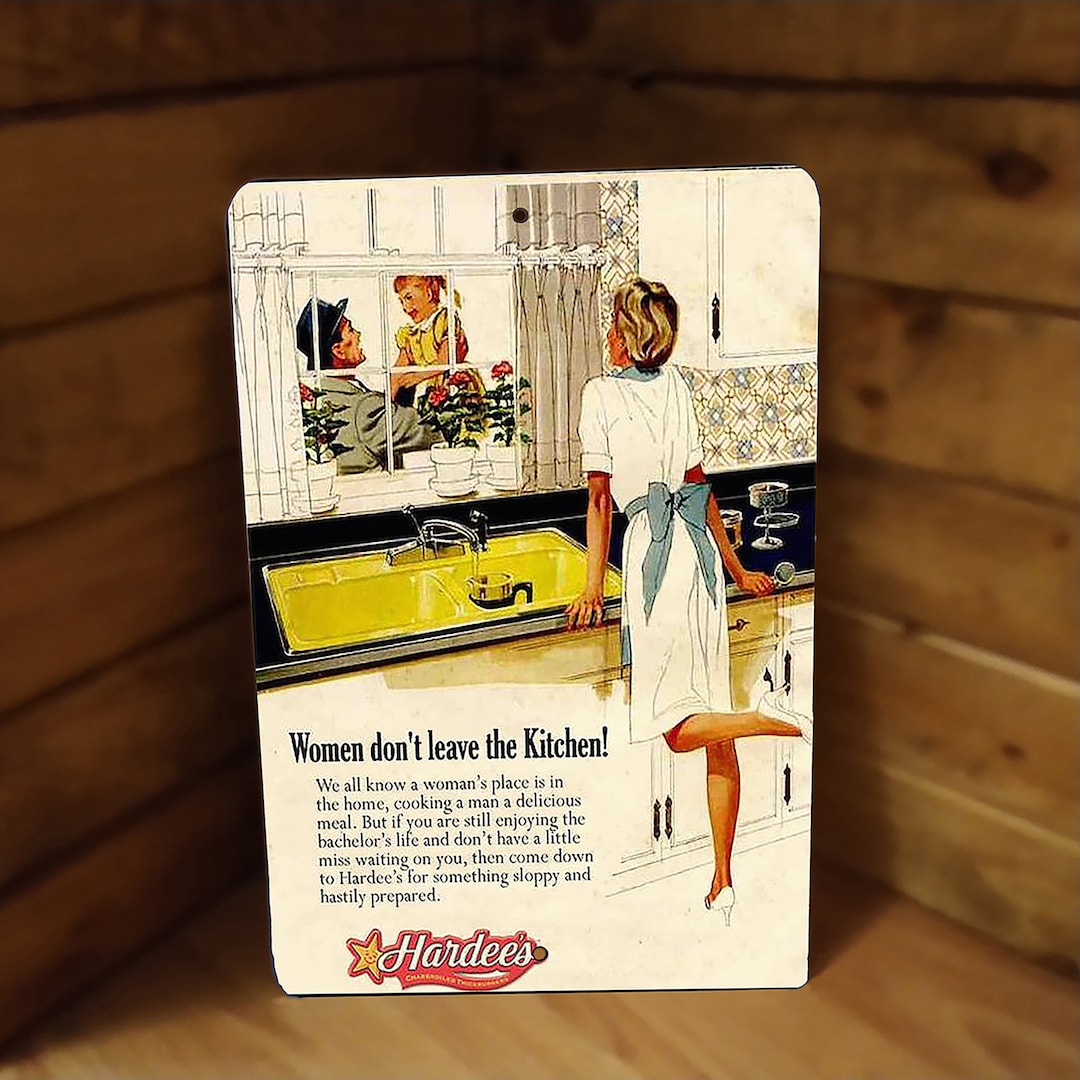 Politically Incorrect Vintage 1950s Hardees Magazine Ad Print on Metal ...