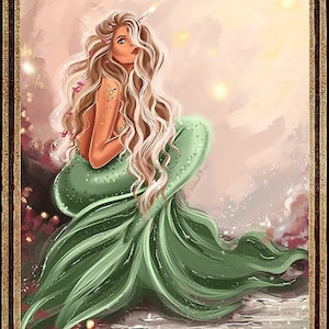 Be A Mermaid - In a Sea of Fish Metal Poster Sign 12 x 8 inches