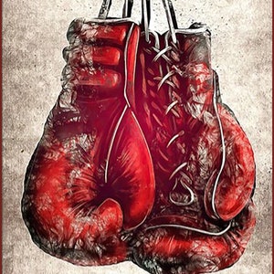 Boxing Gloves Wall Art Metal Poster