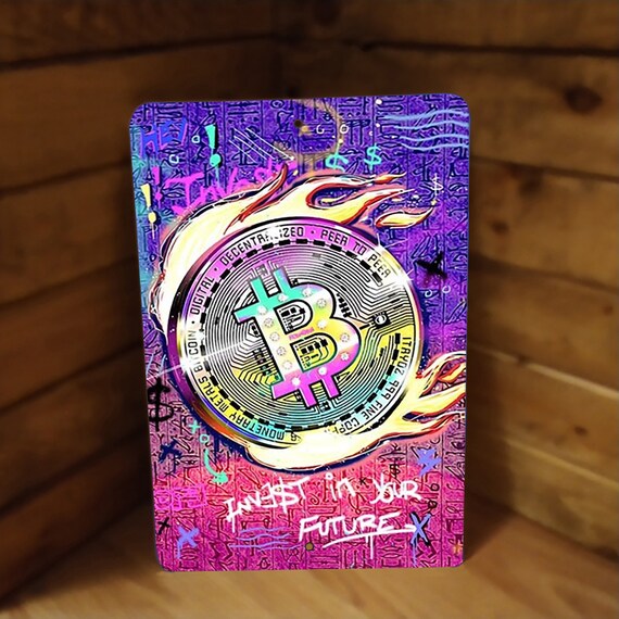 Bitcoin Crypto Pop Art All Metal Poster Sign - Etsy