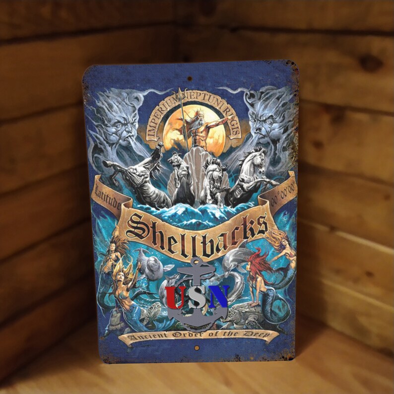 Metal Sign Shellback United States Navy Sailor USN King - Etsy