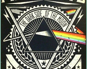 Póster metálico de Pink Floyd Dark Side World Tour 72-73 (nuevo)