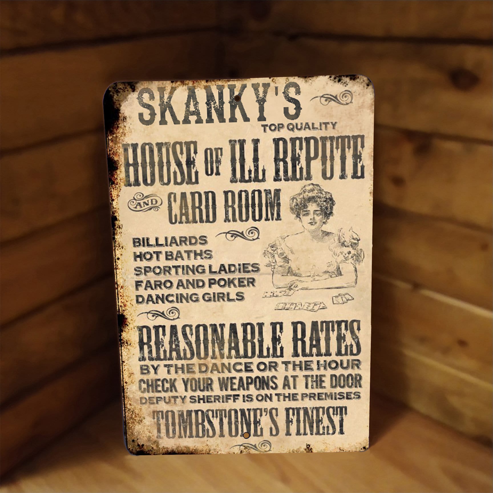 Skanky's House of Ill Repute Parody Old West Vintage Style Etsy