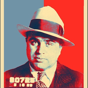 Al Capone Gangster Hope Poster Metal Sign 12&quot; x 8&quot;