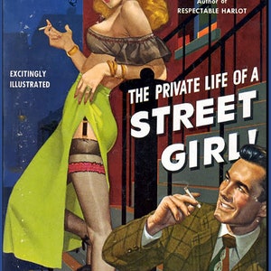 Metal Wall Art 1950 Pulp Cover The Private Life of a Street Girl