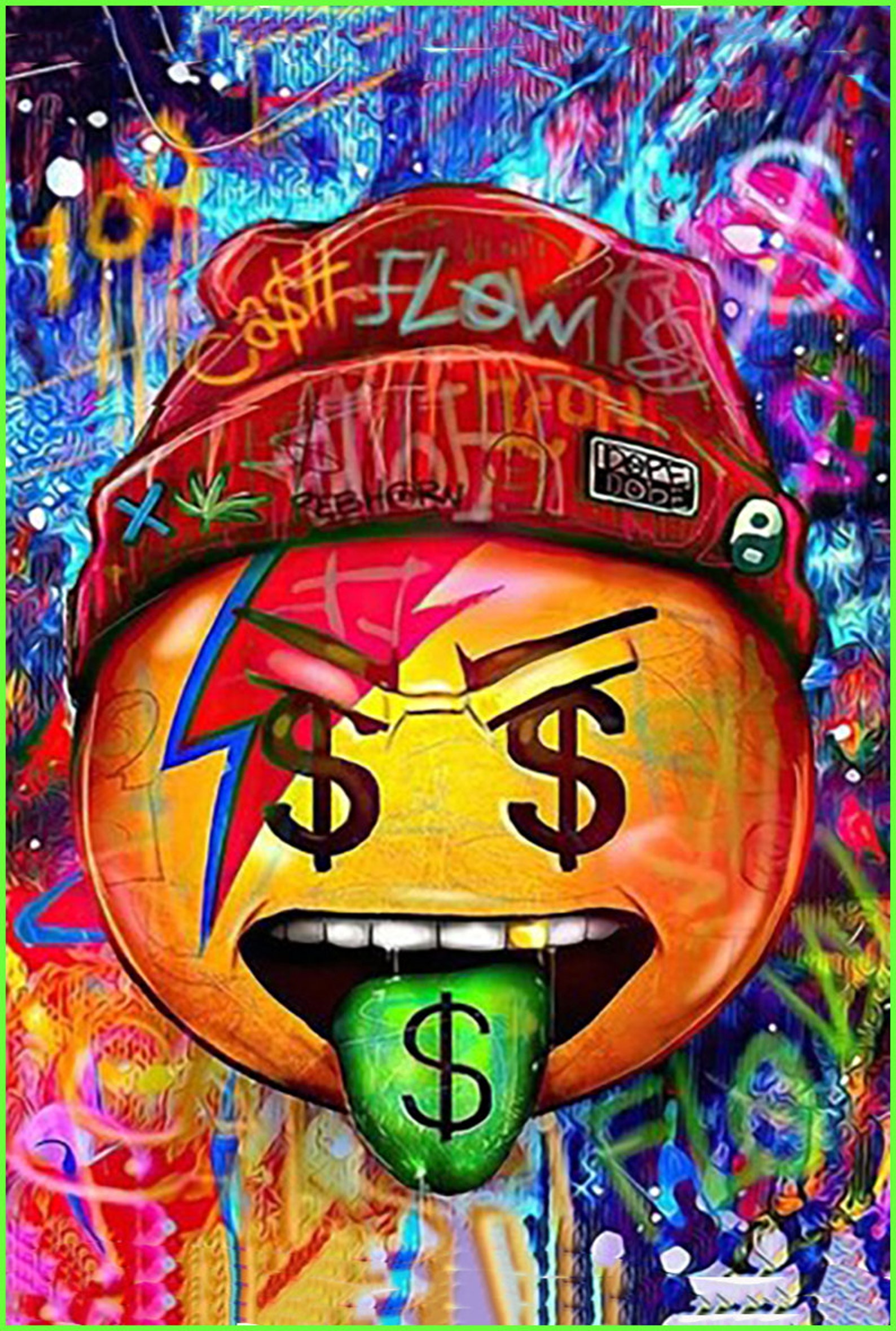 Pop Art Hip-hop Cash Money Emoji All Metal Wall Hanger - Etsy