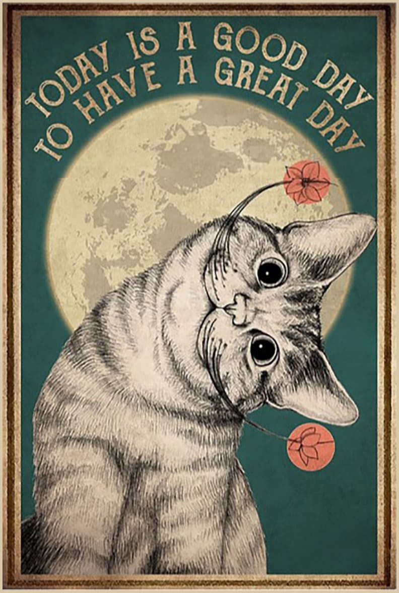 Happy Cat Aluminum Sign, Inspirational Wall Decor (12x8) - Etsy