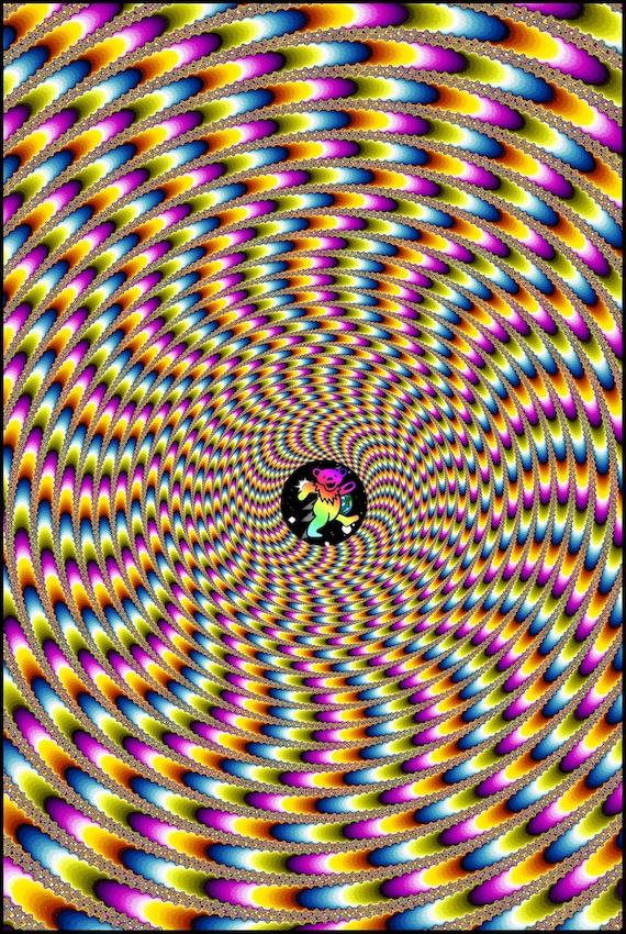 Motion Illusion Grateful Dead Dancing Bear in Space