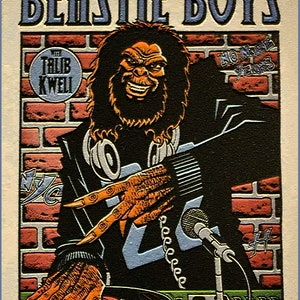 Beastie Boys 2004 Seattle Concert Poster on Metal Sign Plate 12&quot; x 8&quot;