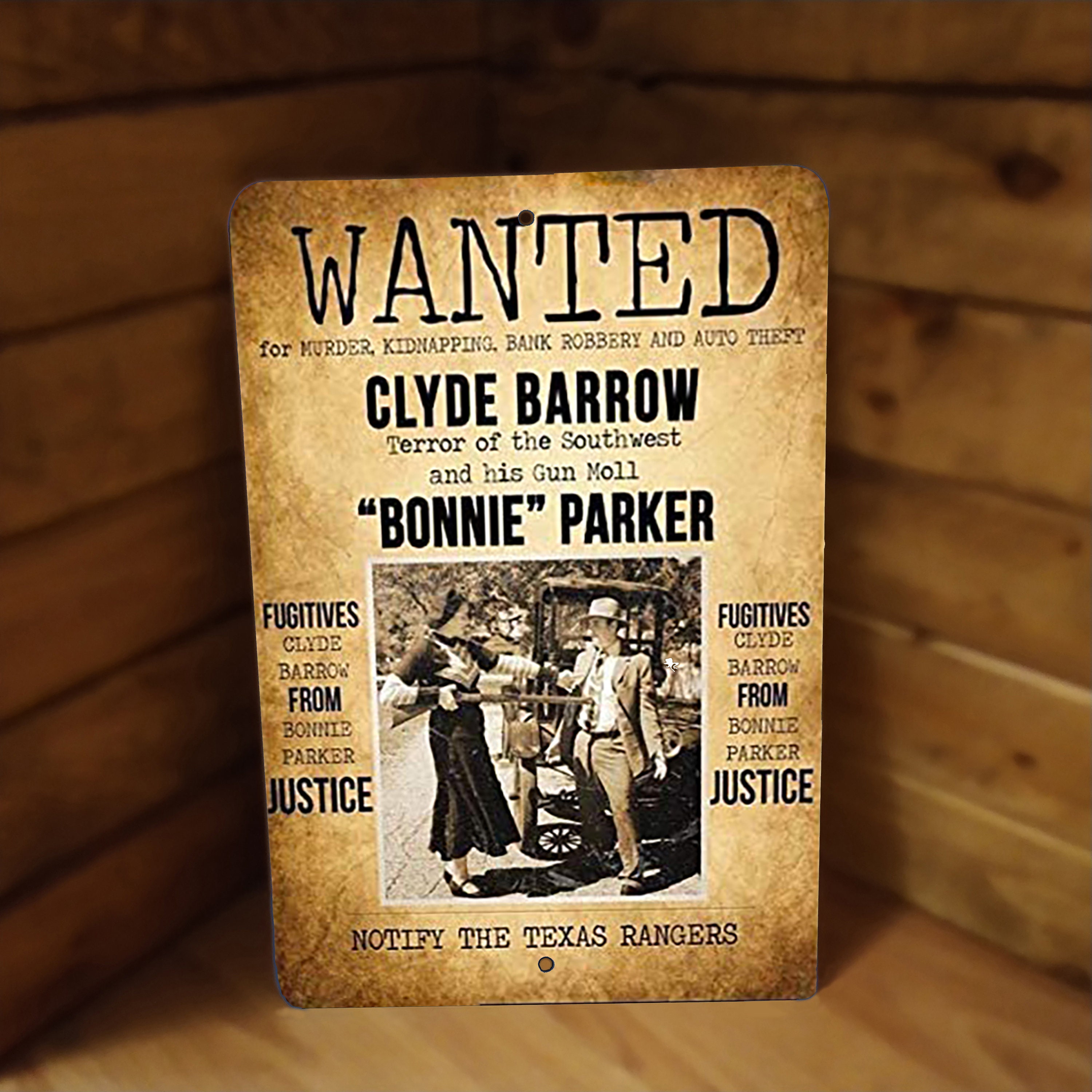 Bonnie And Clyde Wanted Poster Original Bonnie And Clyde Wanted Poster Original