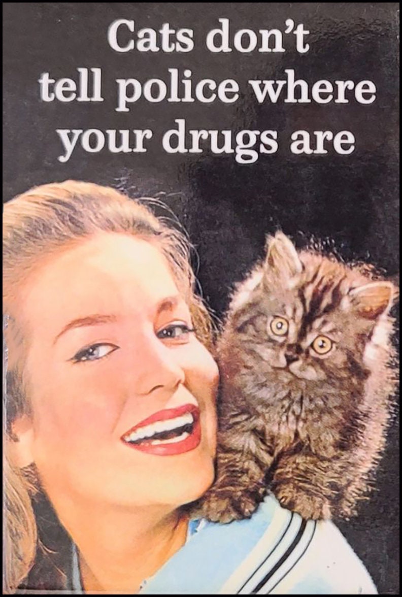 Cats Don't Snitch Humor Metal Sign Wall Poster Retro Look