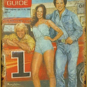 Metal Poster: Iconic 1980 TV Guide Cover - Dukes of Hazzard, GOP Convention