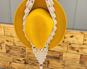 Handmade Crochet Hat Hanger: Boho Chic Hat Display