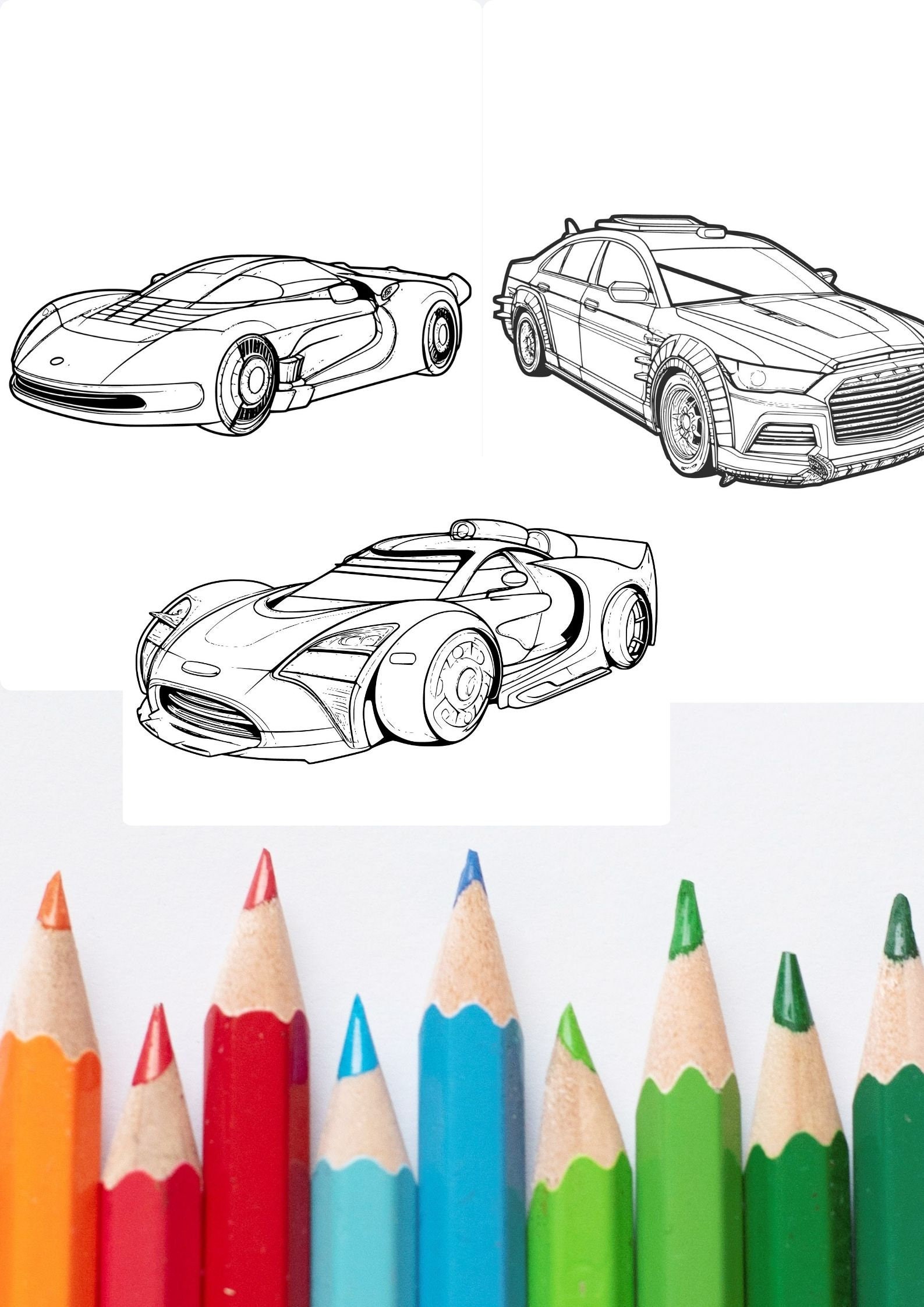 Supercars Colour in Fastcars Colour in Downloadable File 30pages ...