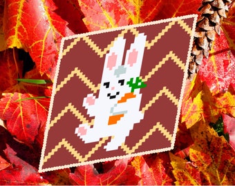 Harvest Bunny Blanket Pattern / Crochet C2C Blanket Pattern / Small Throw / Teen / Baby Blanket / Receiving Blanket / Graphgan / Pattern PDF