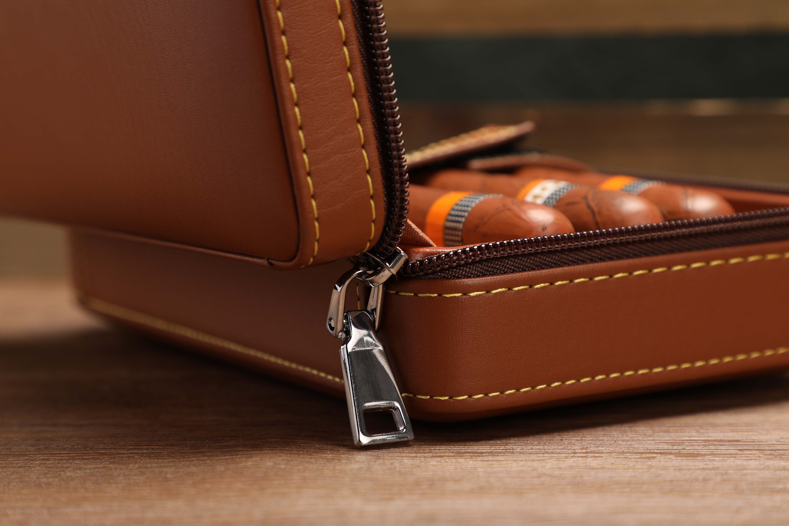 Personalize Leather Cigar Bag Cigar Accessories Travel Cigar Etsy