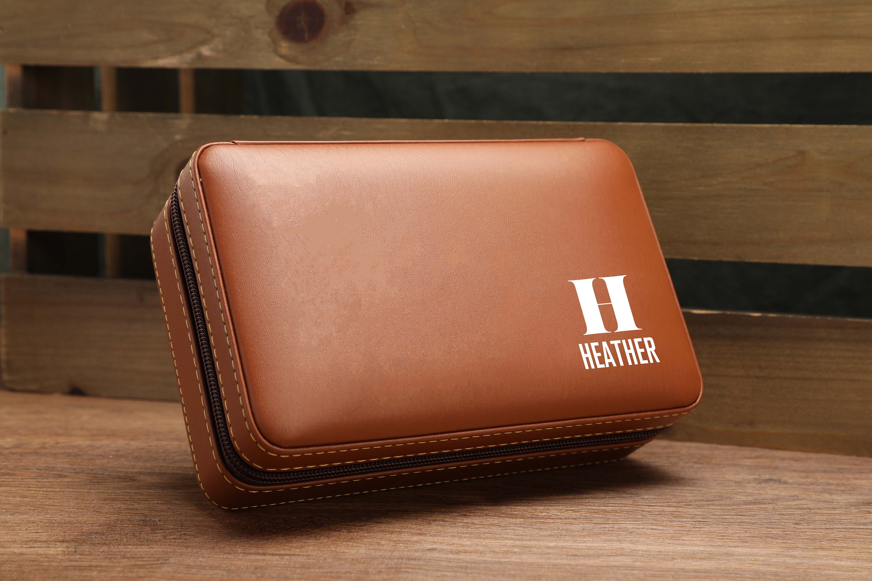 Custom Leather Cigar Bag Travel Cigar Bag for Husbandfriend Etsy