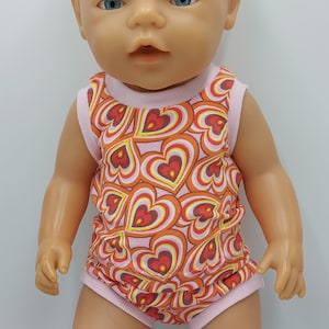 Doll clothes 43 cm, underwear set consisting of briefs and undershirt