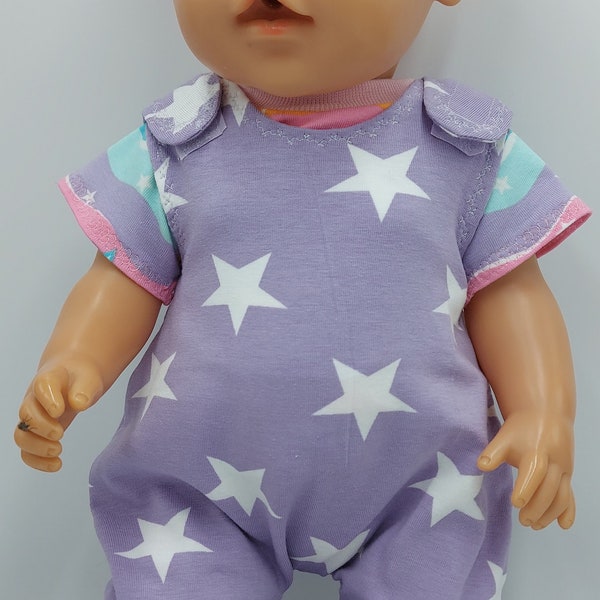 Puppenkleidung 43 cm, Latzhose und T-Shirt